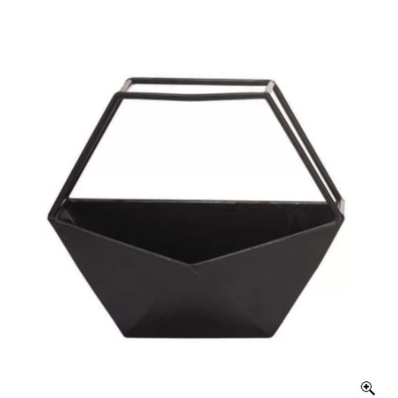 Black Haraway Conservatory Metal Wall Planter