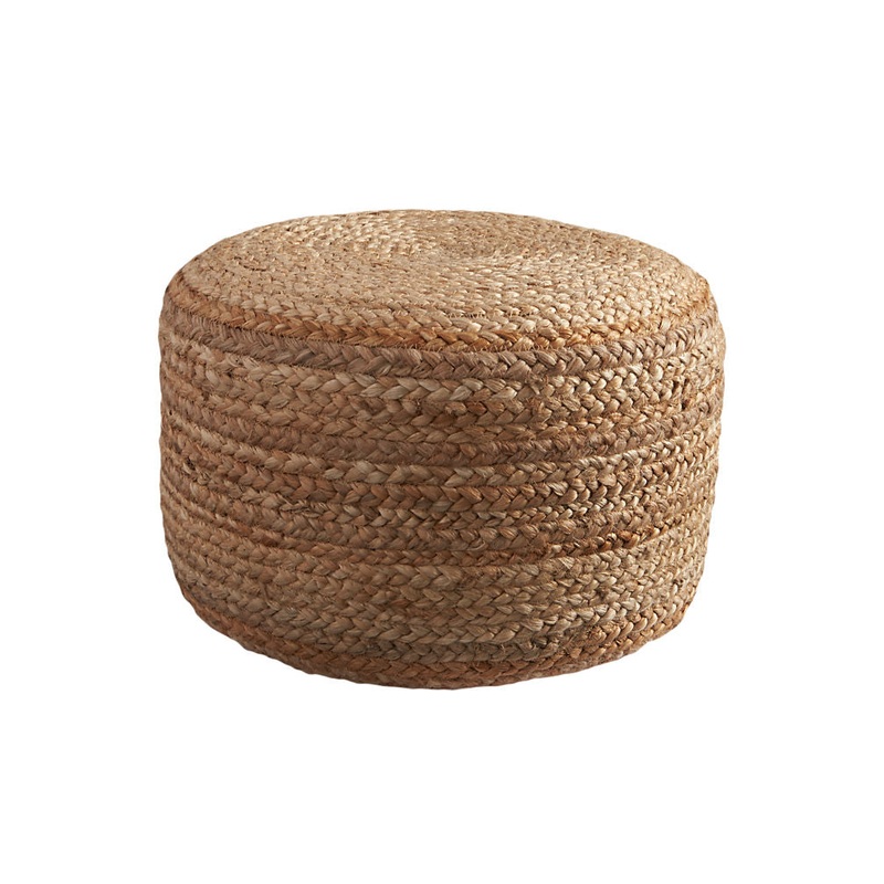 BRAIDED JUTE POUF