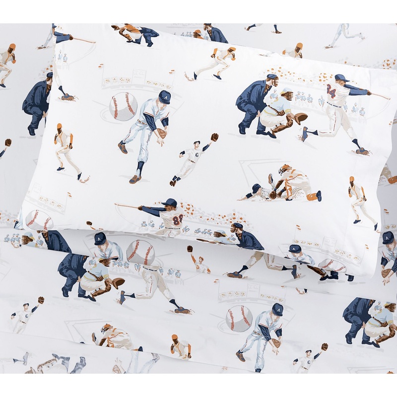 Vintage Baseball Organic Pillowcases-Standard
