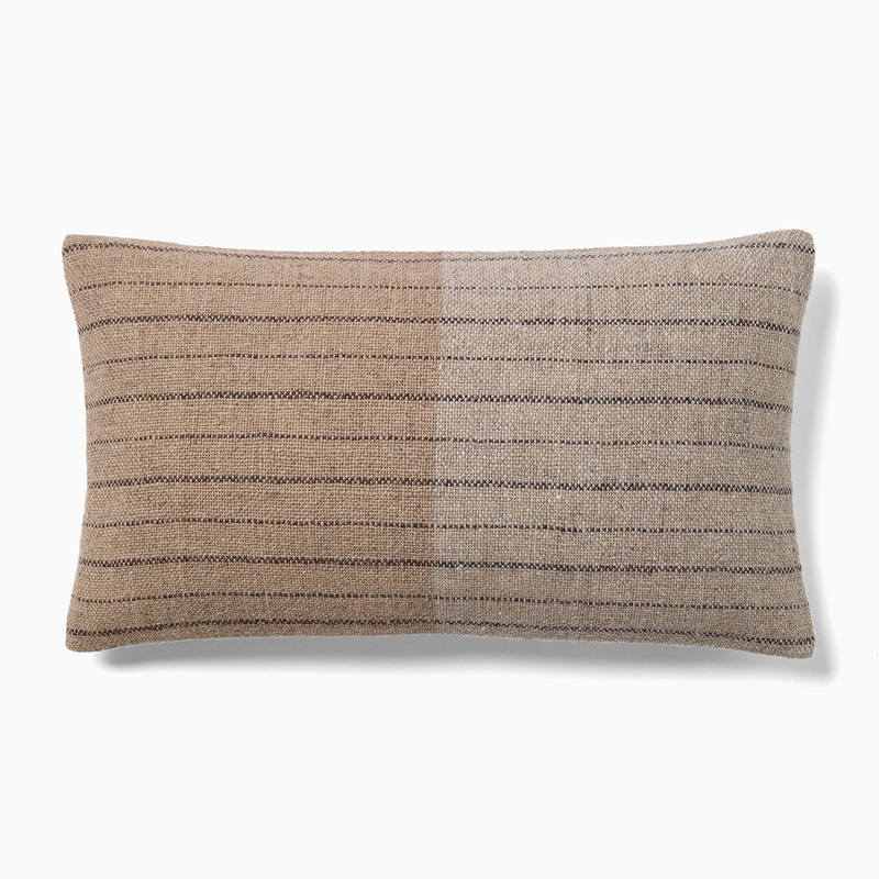 Wool Grid Lumbar Pillow Cover