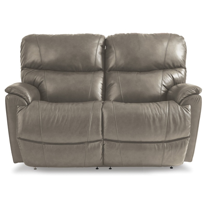 Trouper Leather Tri-Power Reclining Loveseat