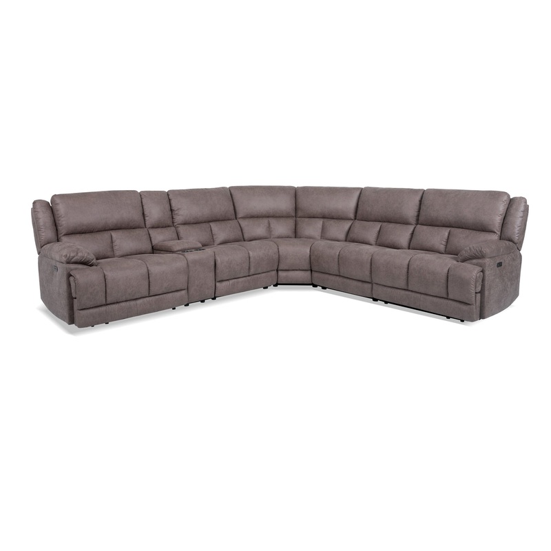 Wyatt 6 Piece Sectional with 2 Power Ends and 1 Power Armless