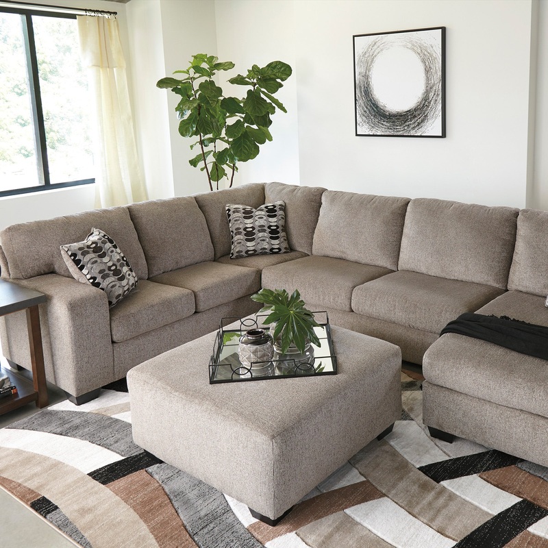 Ballinasloe Right Chaise Sectional with Coffee Table and 2 End Tables