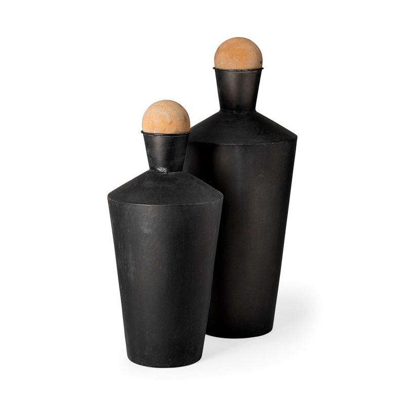 Asher Set of 2 Metal Urns