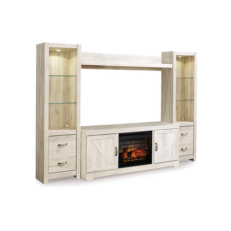 Bellaby 4 Piece 63 Inch Electric Fireplace Entertainment Center