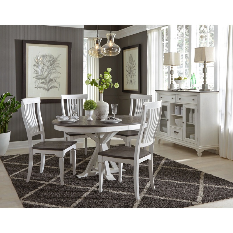 Allyson Park 5 Piece Pedestal Dining Set