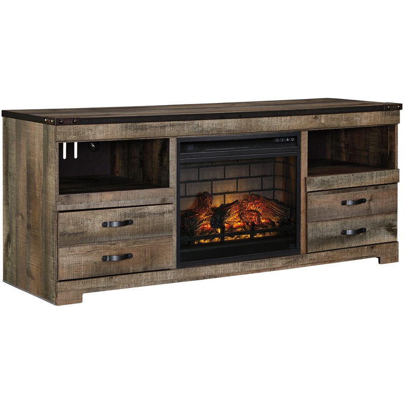 Trinell 63 Inch Infrared Fireplace TV Stand