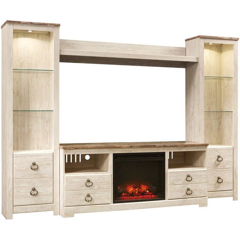 Willowton 4 Piece Infrared Fireplace Entertainment Center