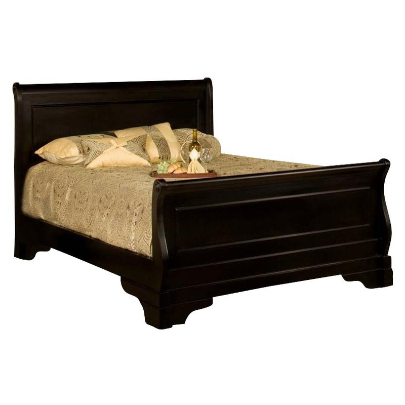New Classic Belle Rose Eastern King Sleigh Bed in Black Cherry Finish