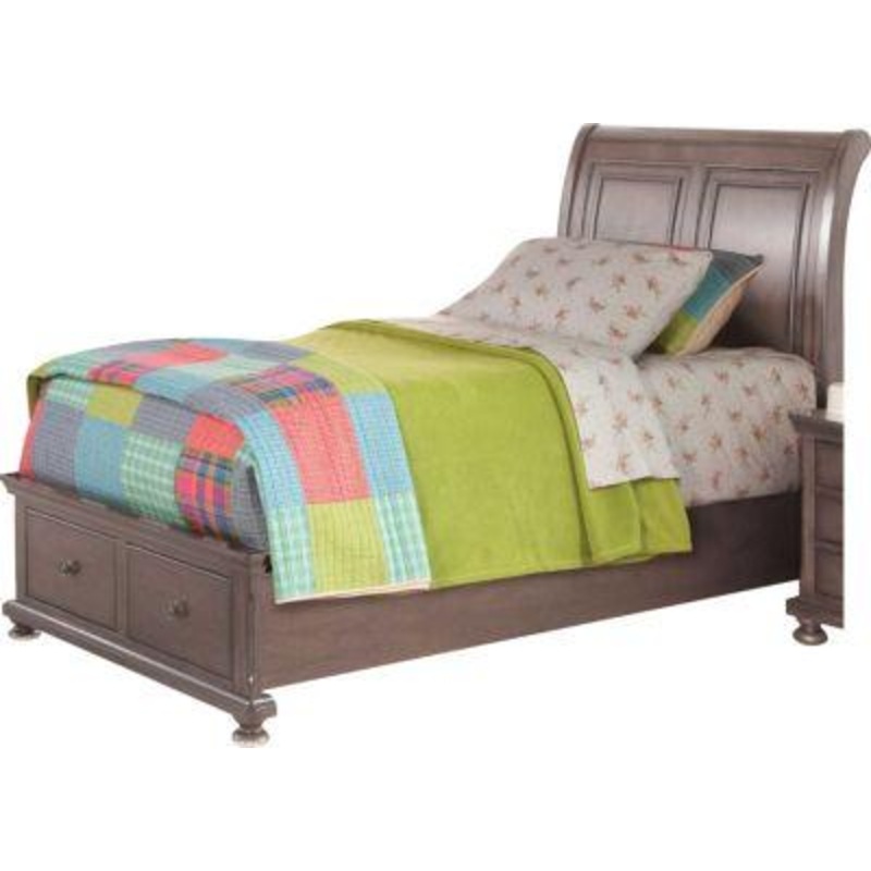 New Classic Furniture Allegra Youth Twin Storage Bed in Pewter