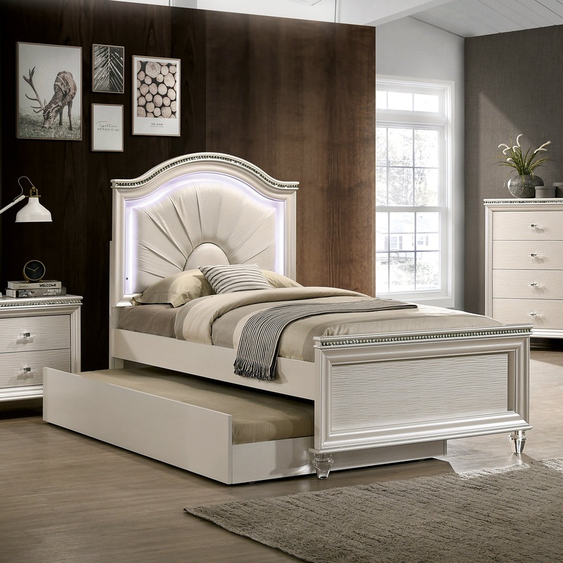 ALLIE Twin Bed Pearl White