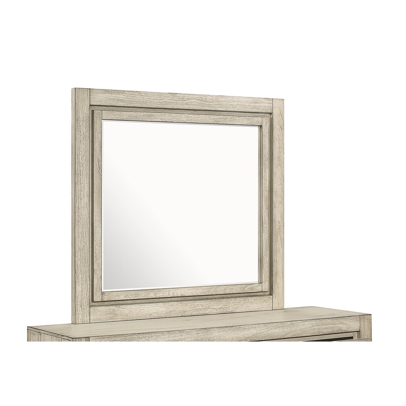 Ashland Mirror in Rustic White