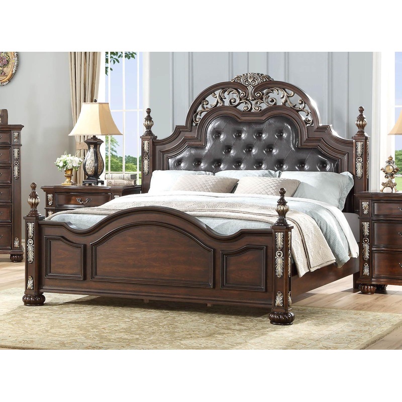 Maximus E.King Panel Bed in Madeira