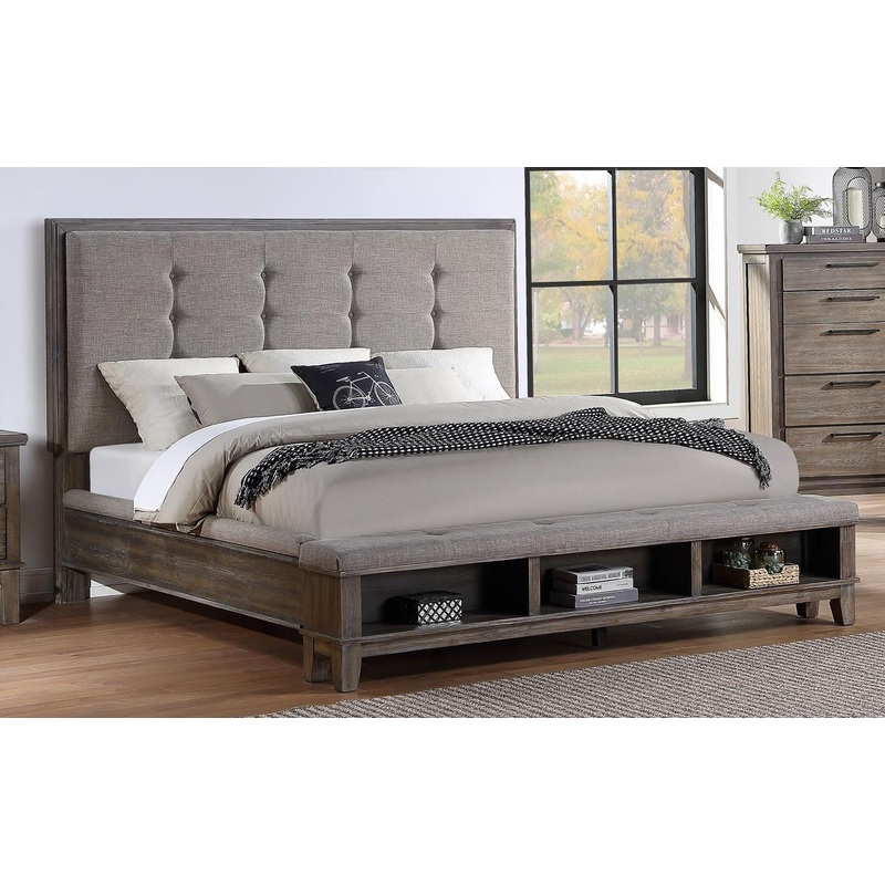 New Classic Furniture Cagney Eastern King Bed in Vintage Gray