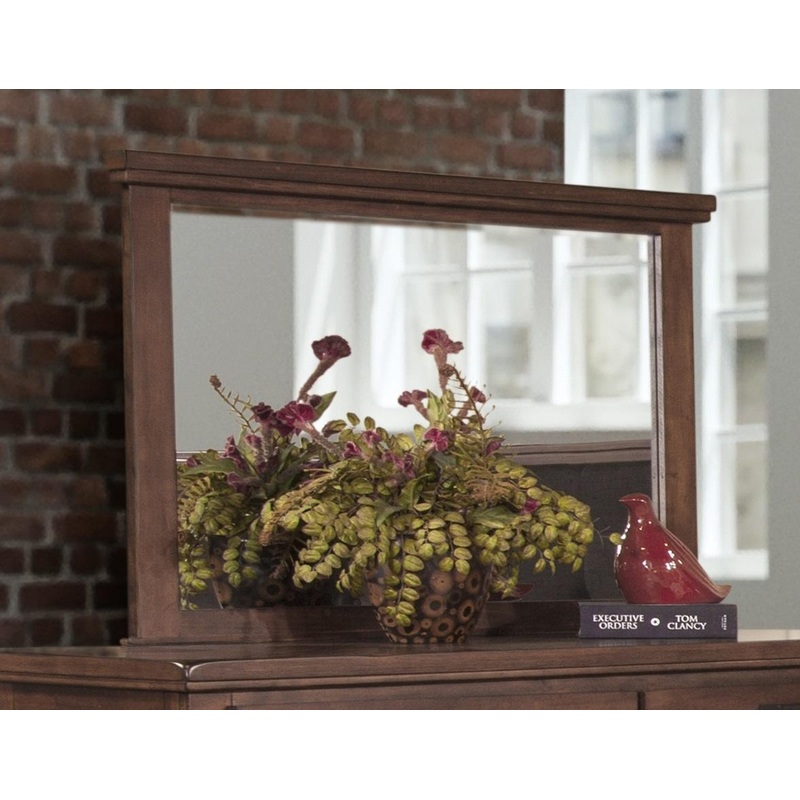 New Classic Furniture Cagney Mirror in Chestnut