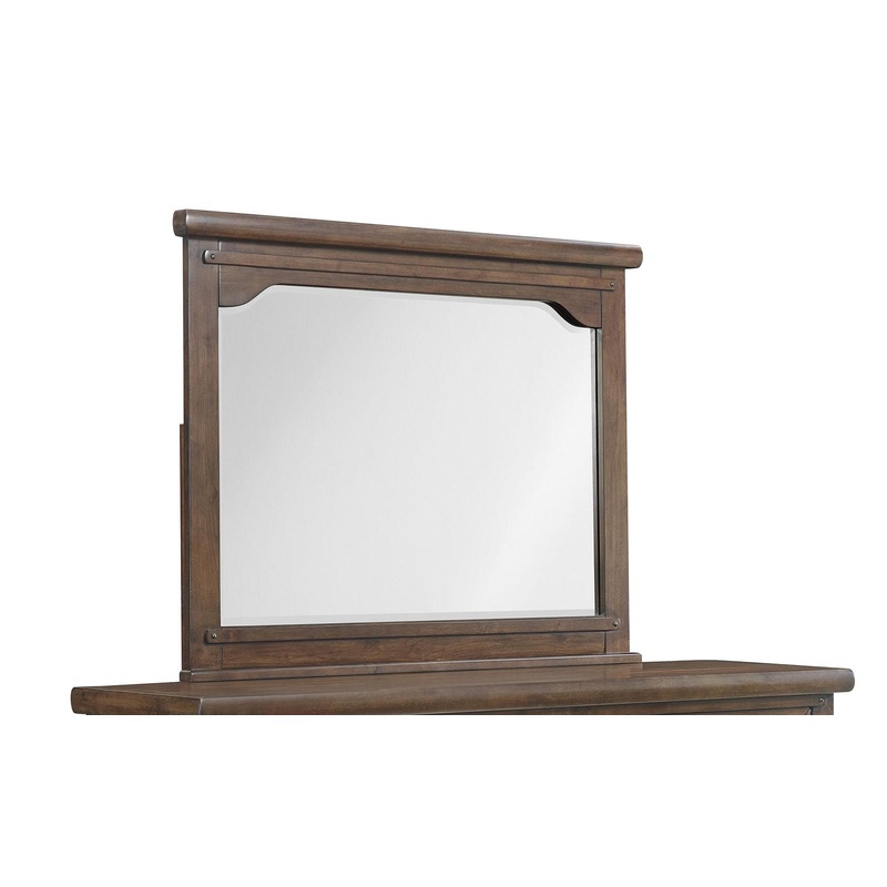 New Classic Furniture Fairfax Mirror in Medium Oak