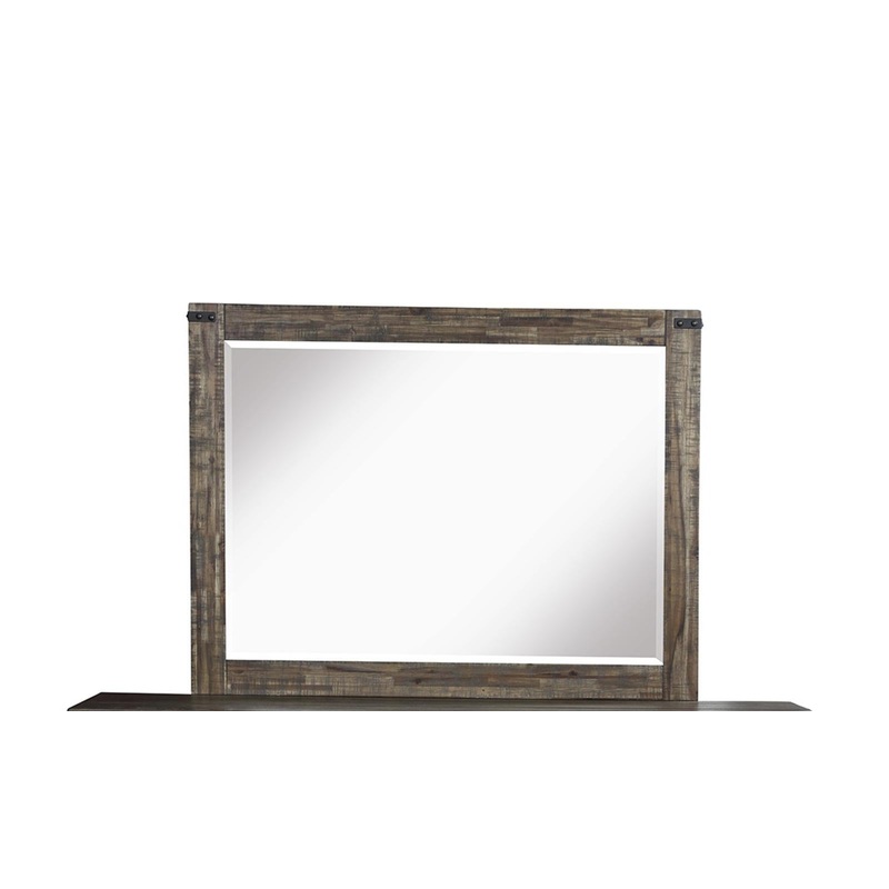 New Classic Furniture Galleon Mirror in Weathered Walnut