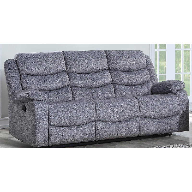 New Classic Furniture Granada Dual Recliner Sofa in Gray