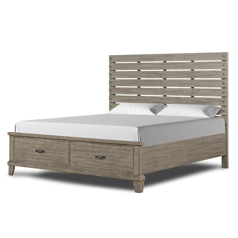 New Classic Furniture Marwick California King Panel Bed in Sand