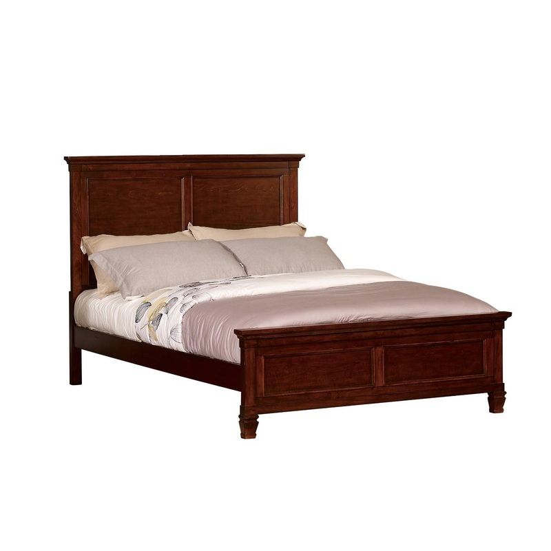 New Classic Furniture Tamarack Queen Bed in Brown Cherry