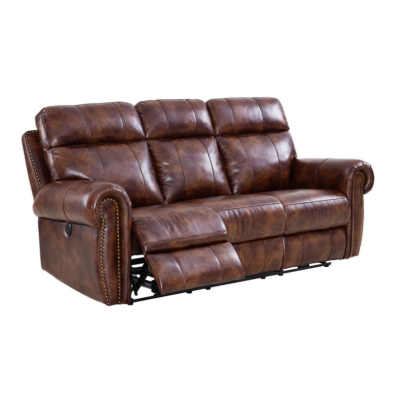Roycroft Power Recliner Sofa in Pecan