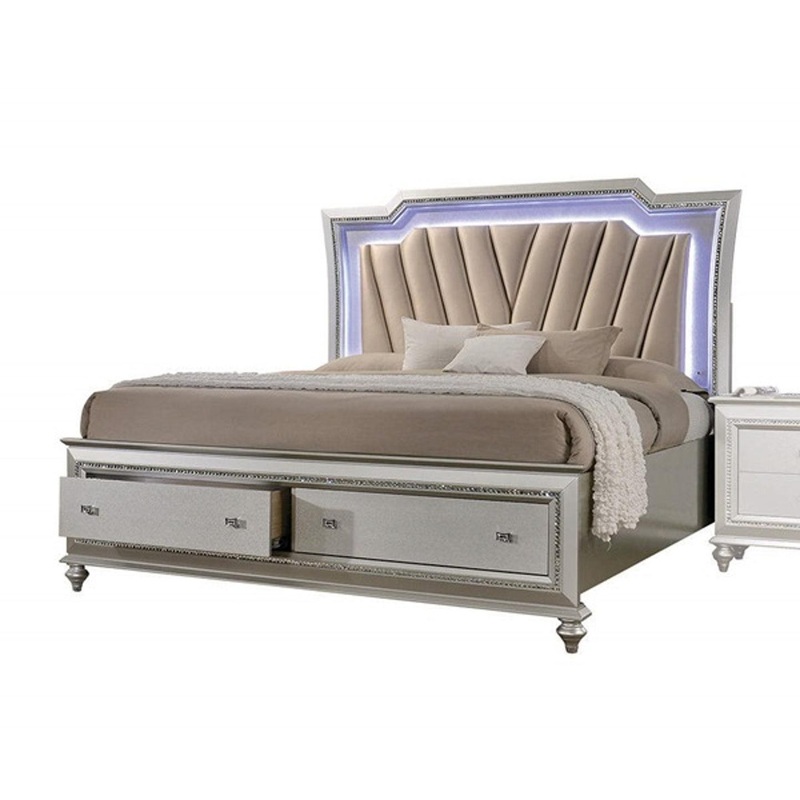 Acme Furniture Kaitlyn King Storage Bed in Champagne