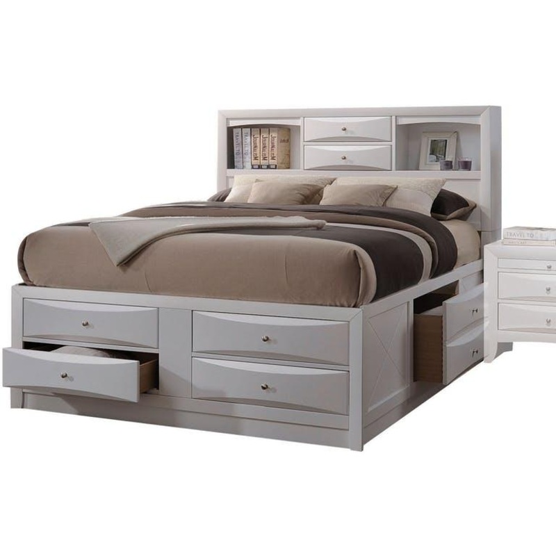 Acme Ireland Full Storage Bed in White 21710F