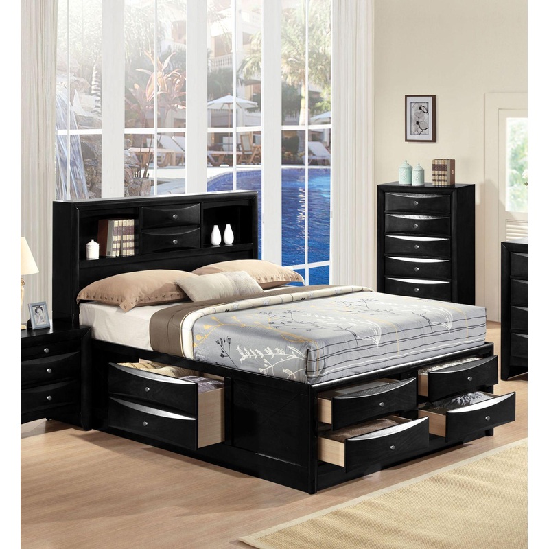 Acme Ireland Queen Storage Bed in Black 21610Q