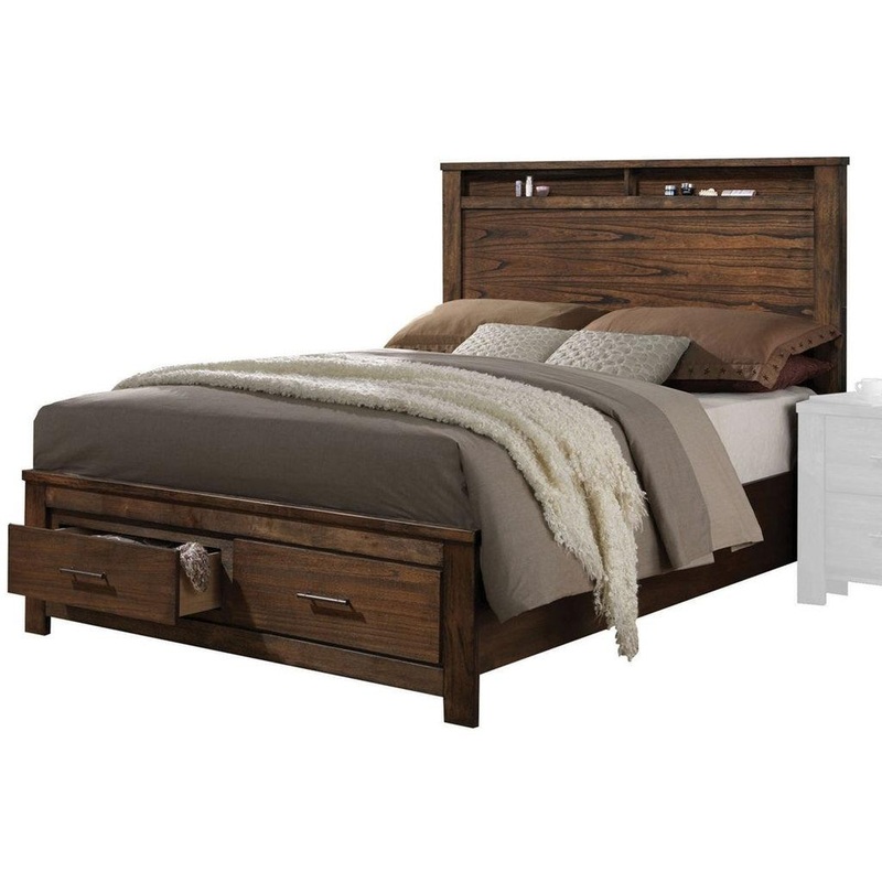 Acme Merrilee King Storage Bed in Oak 21677EK