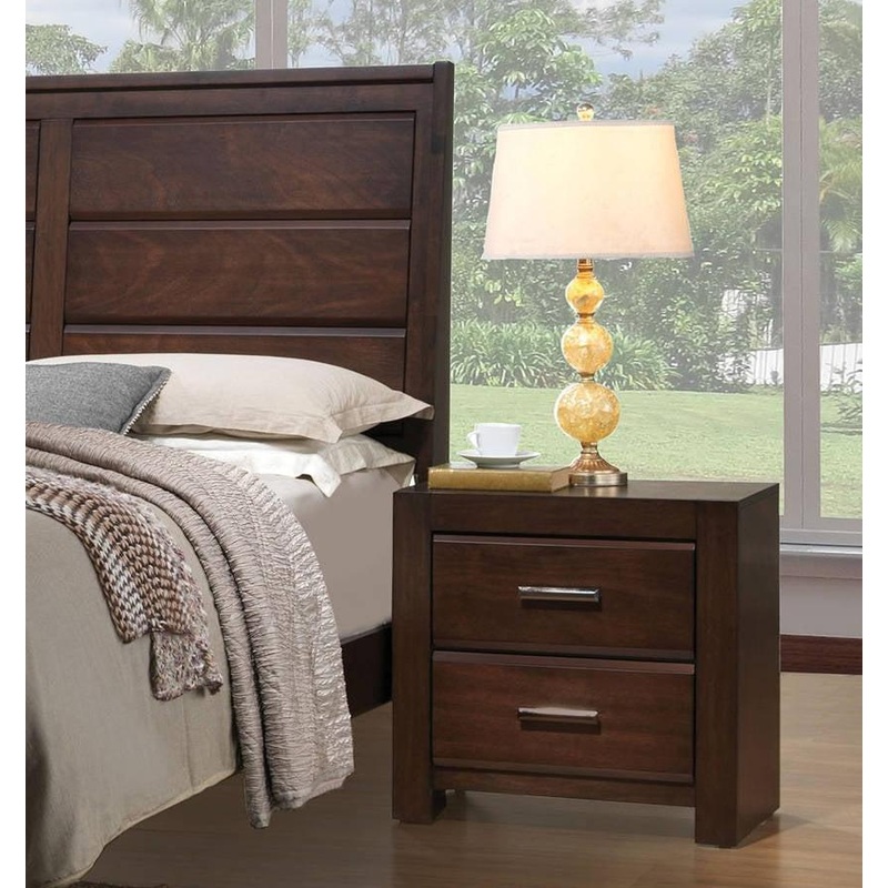 Acme Oberreit 2 Drawer Nightstand in Walnut 25793