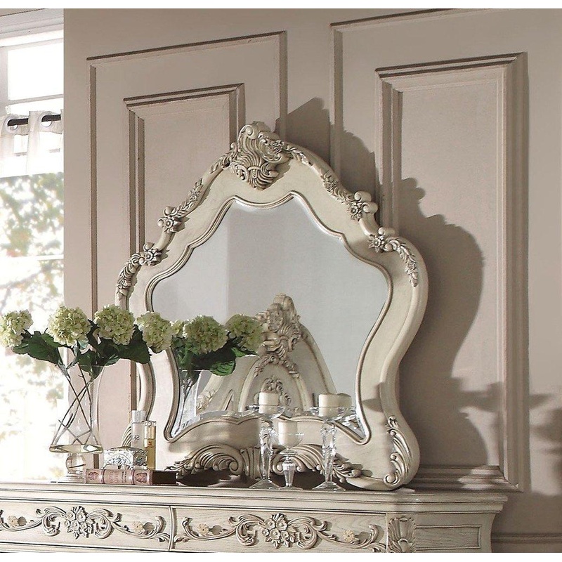 Acme Ragenardus Mirror in Antique White 27014