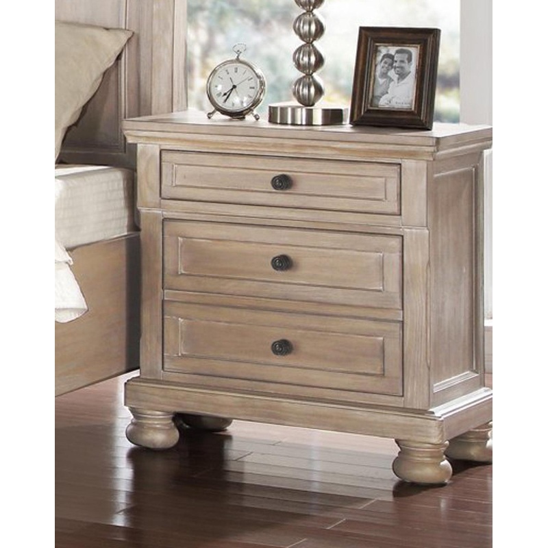 New Classic Furniture Allegra Nightstand in Pewter