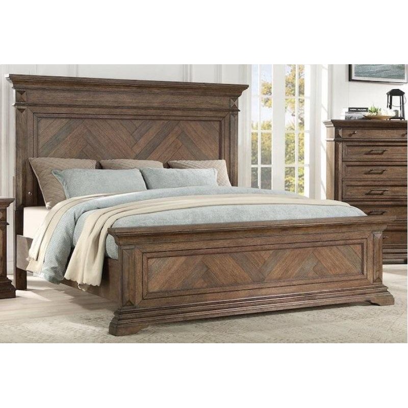 New Classic Furniture Mar Vista Queen Bed in Brushed Walnut