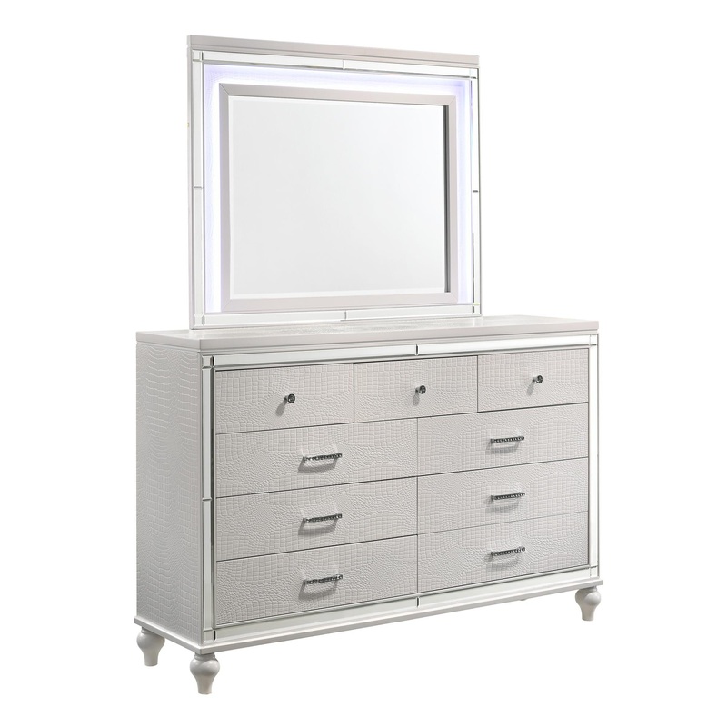 VALENTINO LIGHTED MIRROR-WHITE