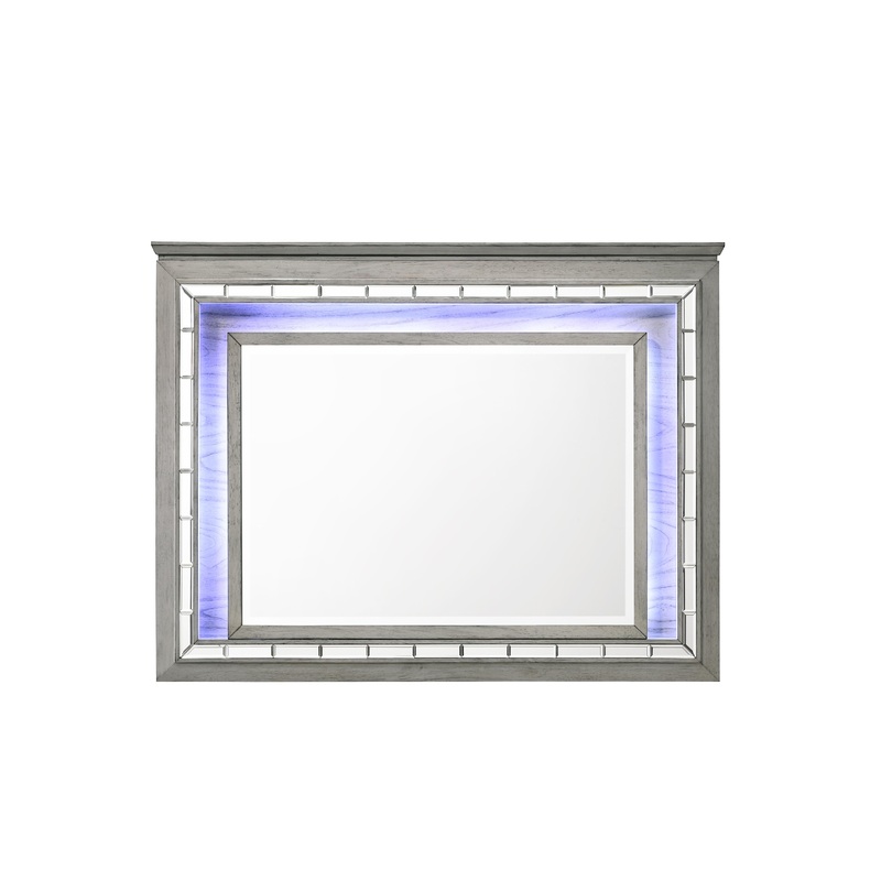 Antares Light Gray Oak Mirror (LED)