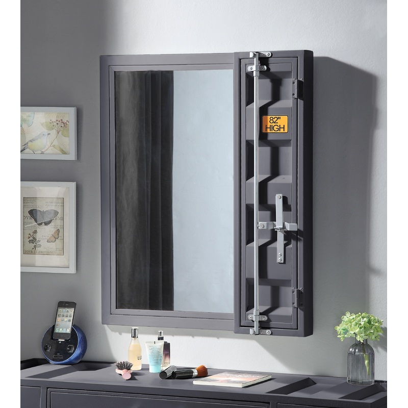 Cargo Gunmetal Vanity Mirror