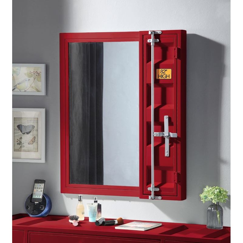 Cargo Red Vanity Mirror