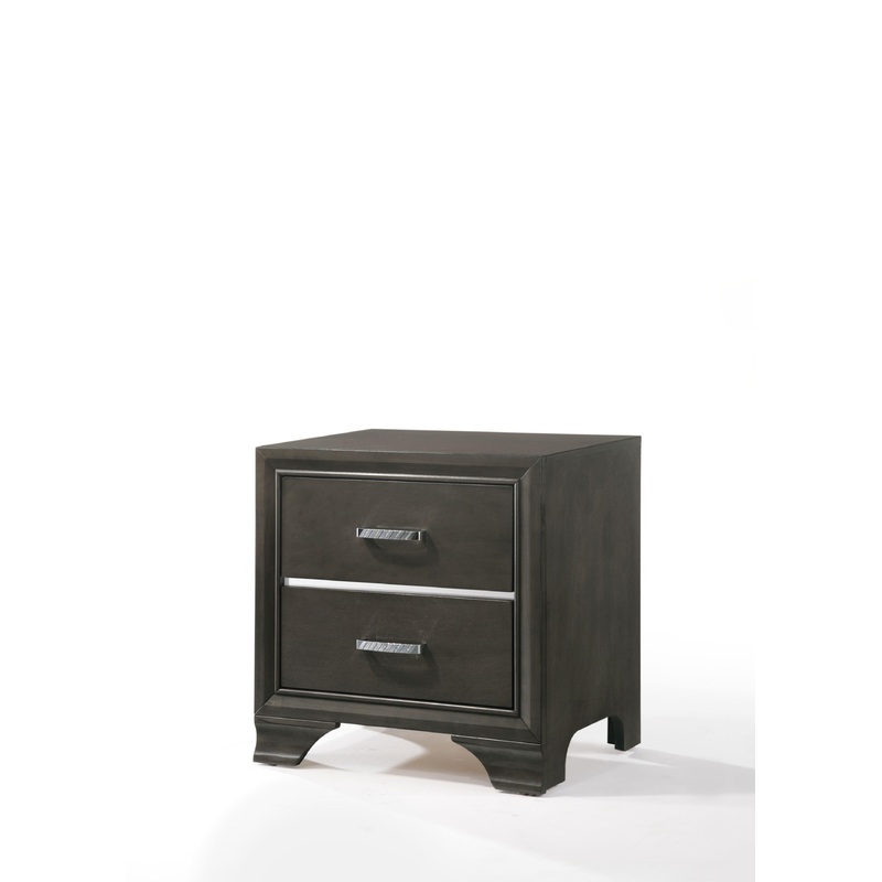Carine II Gray Nightstand