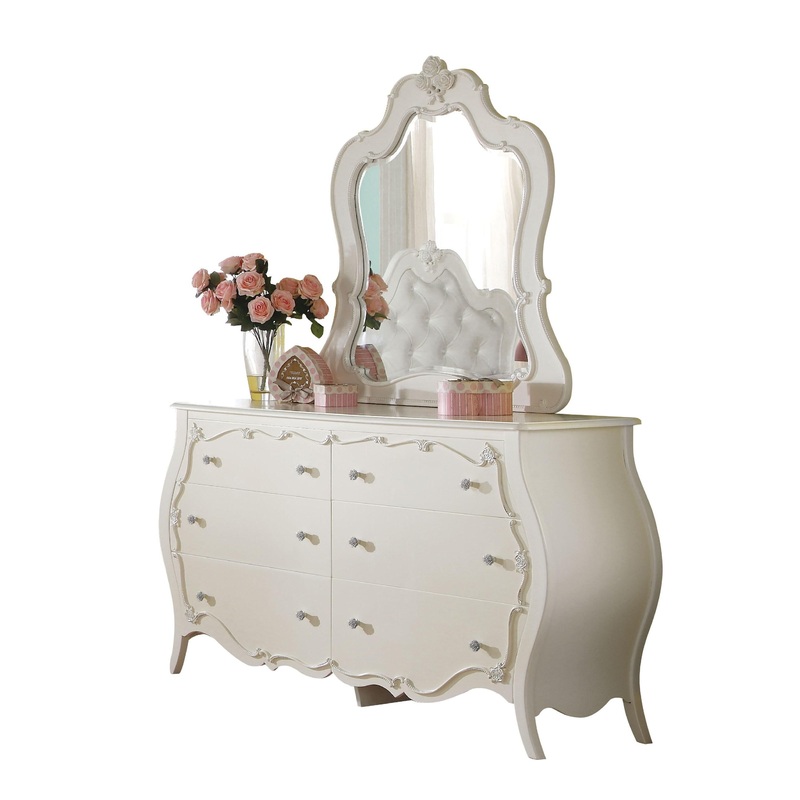 Edalene Pearl White Mirror