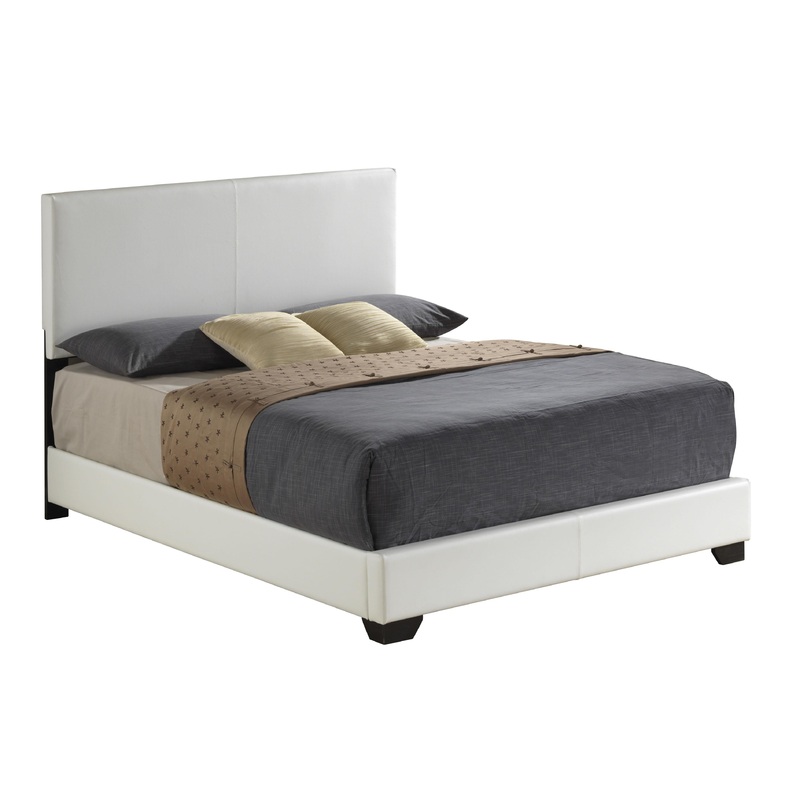 Ireland III White PU Queen Bed