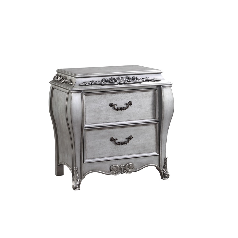 Leonora Vintage Platinum Nightstand