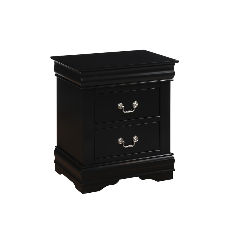 Louis Philippe Black Nightstand