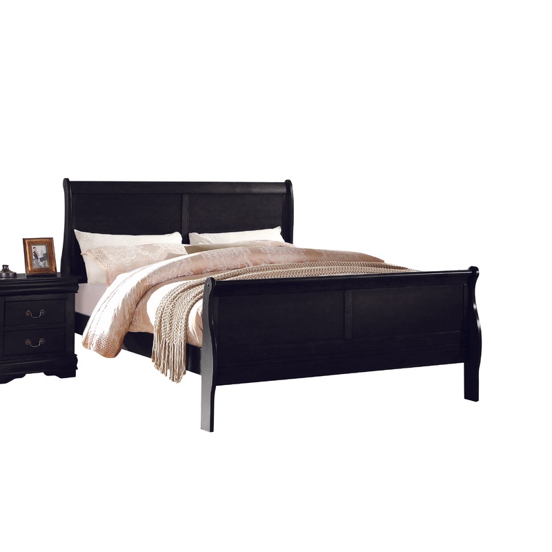 Louis Philippe Black Twin Bed