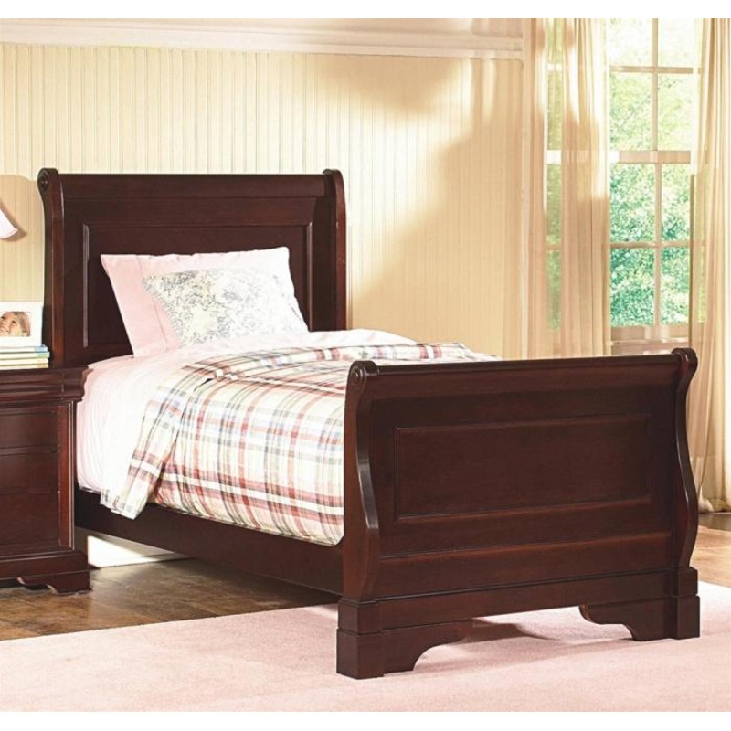 New Classic Versaille Youth Full Sleigh Bed in Bordeaux