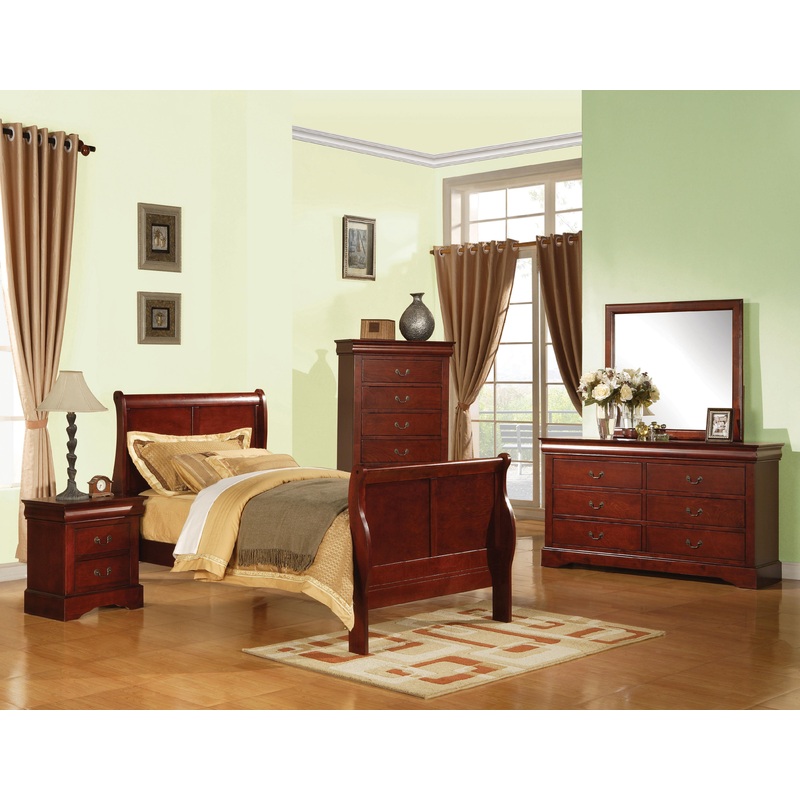 Louis Philippe III Cherry Twin Bed
