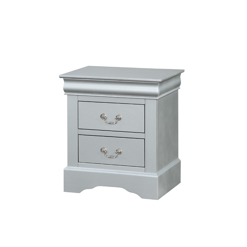 Louis Philippe III Platinum Nightstand