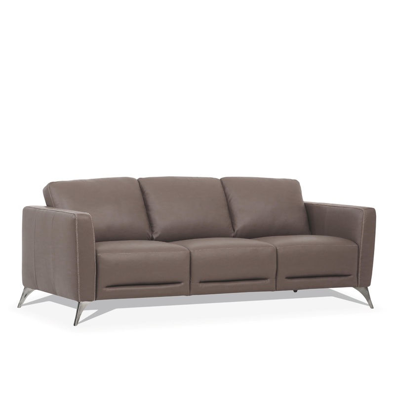 Malaga Taupe Leather Sofa