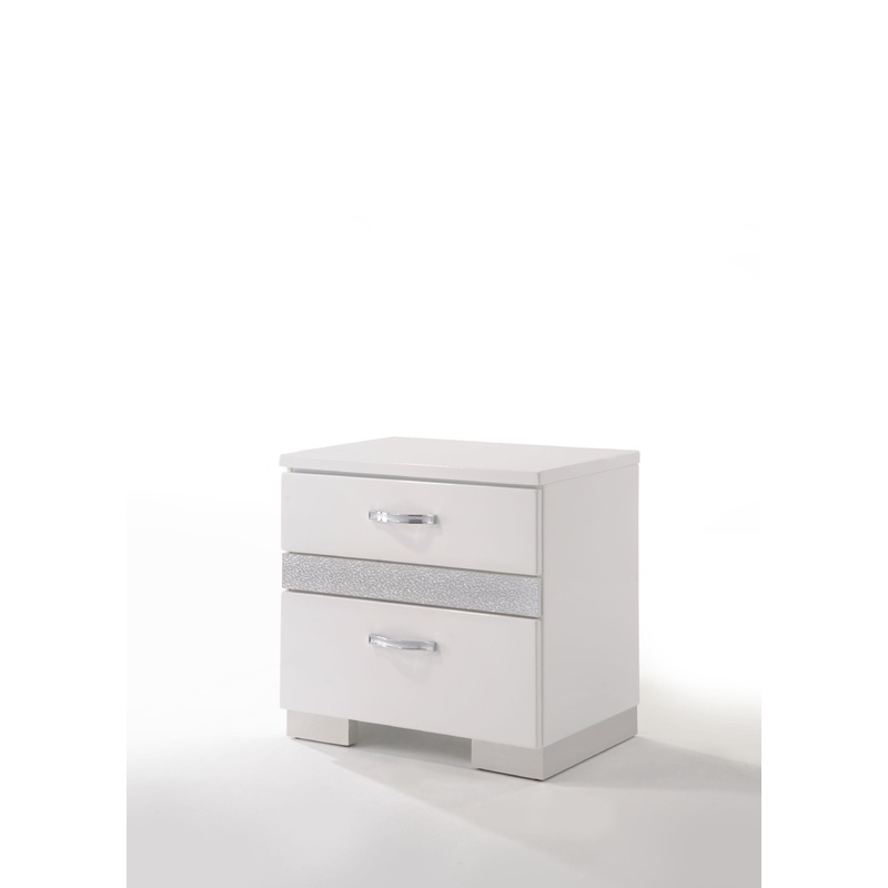 Naima II White High Gloss Nightstand