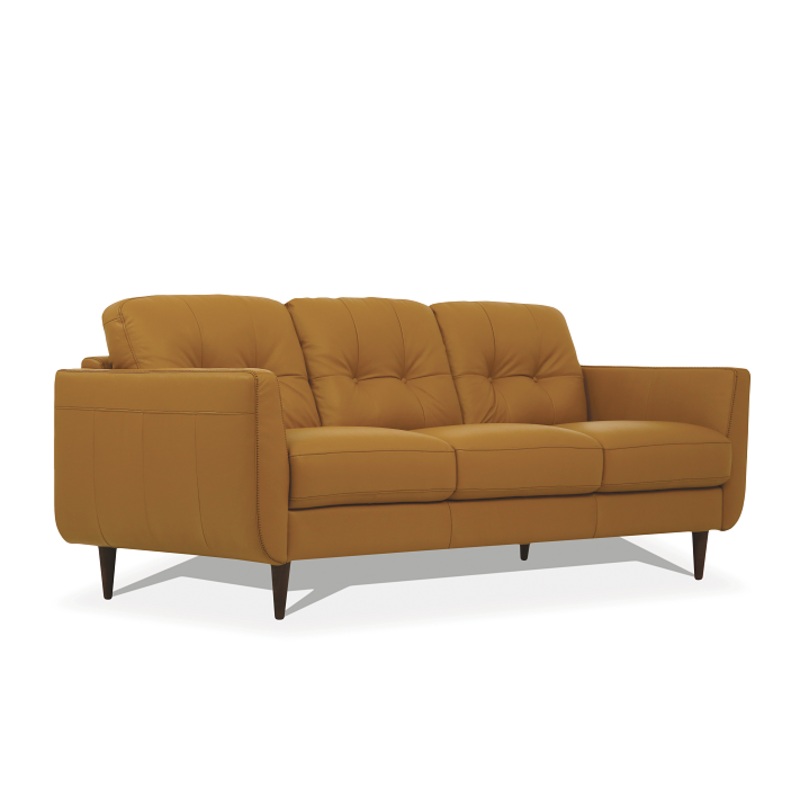 Radwan Camel Leather Sofa