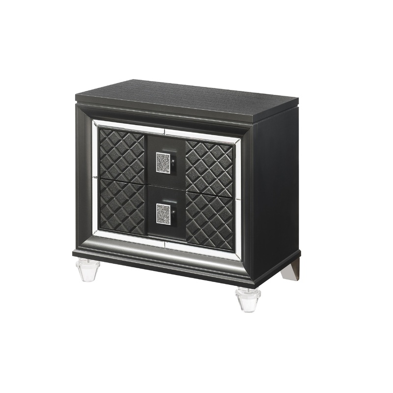 Sawyer Metallic Gray Nightstand
